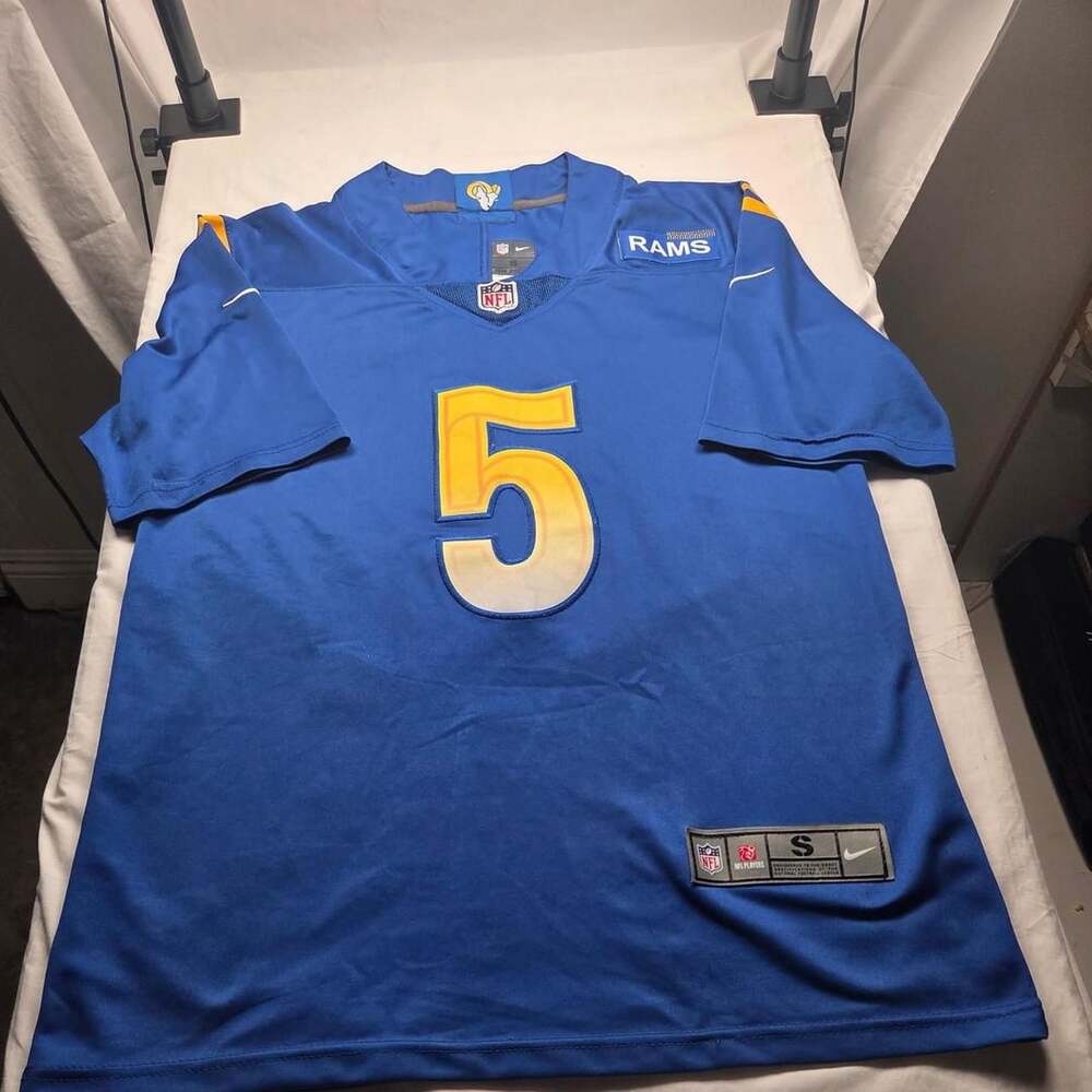 Nike Los Angeles Rams Jalen Ramsey #5 Blue Jersey Size S